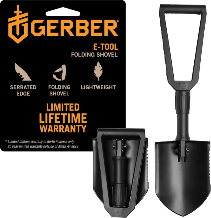Gerber Folding Entrenching Tool — Tactical Folding Spade with Serrated Blade